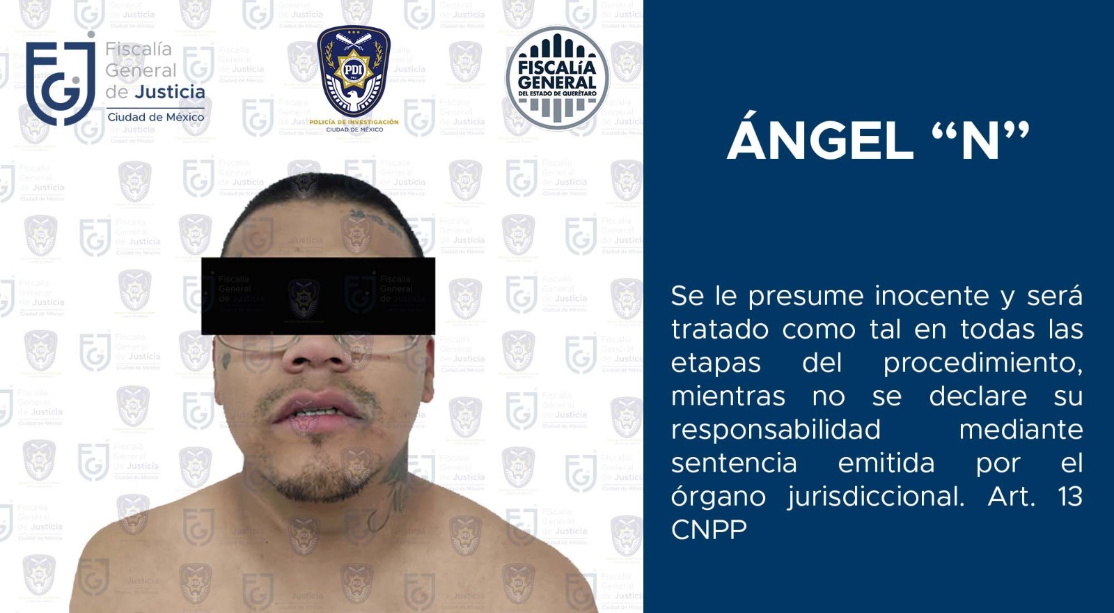 Ángel N, fue trasladado a Querétaro tras su captura